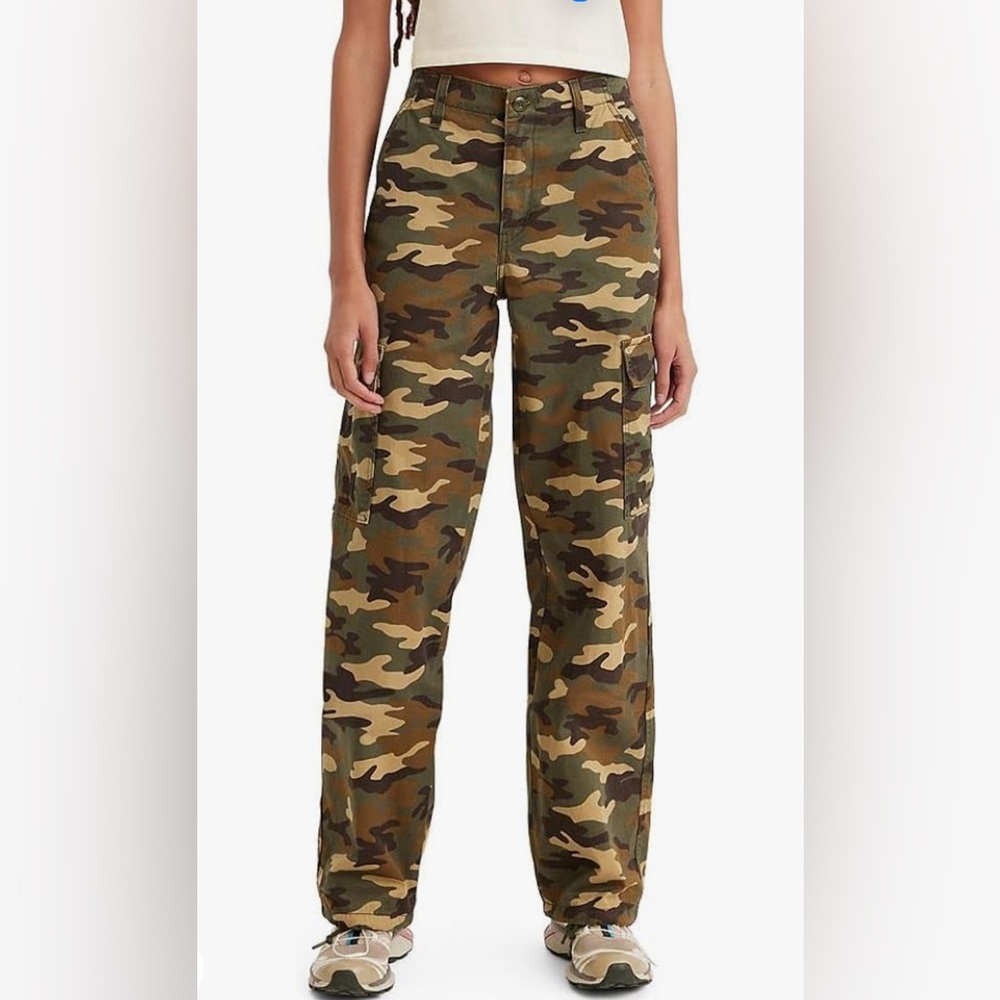 Levi's Green Trousers Relaxed Fit Cotton